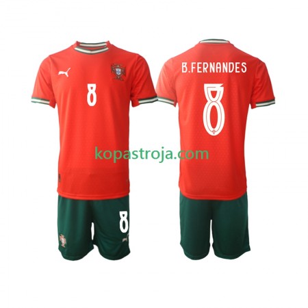 Billiga Fotbollströjor Portugal Bruno Fernandes 8 Barn Hemma tröja 2025/26 Kortärmad
